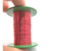 Geeyu Alambre de cobre rojo Qa-1/155 for bobinas de altavoz, esmaltado, de 0,85 mm, 0,12 mm y 0,11 mm, calibre 24, 28 y 41 AWG.(OD 0.25mm)