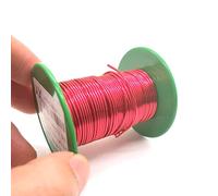 Geeyu Alambre magnético esmaltado de bobinado de 0,13 mm, 0,05 mm, 0,03 mm y 0,95 mm, calibre 43, 32, 30 y 20 AWG, cable de cobre rojo Qa-1/155 for bobinas de altavoz.(OD 0.35mm)