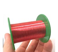 Geeyu Bobina de alambre de cobre esmaltado de 0,08 mm, 0,5 mm y 0,09 mm, calibre 34, 22, 43 y 26 AWG, color rojo Qa-1/155 for transformador.(OD 1.2mm)