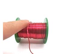 Geeyu Cable de bobinado magnético esmaltado de 1 mm, 0,7 mm, 0,25 mm y 0,07 mm, alambre de cobre rojo Qa-1/155 de 44 AWG, 24 AWG, 43 AWG y 36 AWG for generadores pequeños.(OD 0.38mm)