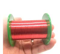 Geeyu Cable de cobre esmaltado de 0,14 mm, 0,16 mm y 0,25 mm, alambre de bobinado de imán de cable de cobre rojo Qa-1/155 utilizado for aplicaciones de proyectos científicos.(OD 0.38mm)