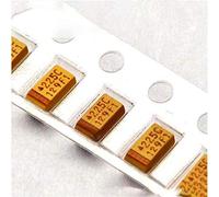 Geeyu ZHaonan-Condensadores 10 unids, Tipo D, 2.5V ~ 50V, 100uf ~ 680UF, Tantalum Capacitor, 4.7/6.8/10 / 15/22/33 / 47UF (Capacitance : D 107 25V 100UF)