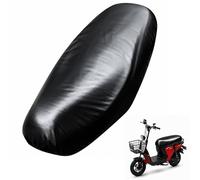 Gefaps Funda de asiento universal elástica para moto, para scooter, ciclomotor, Vespa, impermeable, con banda elástica, transpirable, con protección UV y antideslizante, color negro
