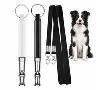 Gefaps Silbato para perros de alta frecuencia, silencioso, frecuencia | Silbato ultrasónico para perros antiladridos, para entrenamiento y recuperación, ligero y compacto, hecho de metal resistente