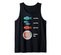 Gefilte Fish One Fish Two Fish Fish Parodia Cómica Judía Camiseta sin Mangas