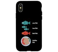 Gefilte Fish One Fish Two Fish Fish Parodia Cómica Judía Carcasa para iPhone X/XS