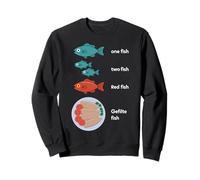 Gefilte Fish One Fish Two Fish Fish Parodia Cómica Judía Sudadera