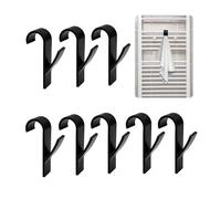 GEFIRE 8 Pcs Ganchos Radiador Toallero, Colgador Toalla Baño, Radiador Toallero, Ganchos de Plástico para Colgar, Ganchos de Plástico Para Toallas, Radiador Baño Ganchos Apto para Baño, Cocina（Negro）
