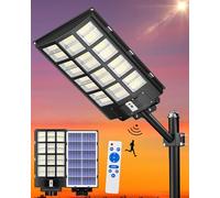 Gefolly Farolas Solares Exterior, SL-6800W Potente Luz Solar con Sensor de Movimiento, 6500K LED Focos Solares IP67 Impermeables Luces Solares Exterior Para Jardin, Patio, Garajes, Calle