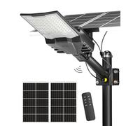 Gefolly Farolas Solares Exteriores, 6500K Potente Focos LED Solar con Control Remoto,IP68 ImpermeableLuz Solar Exterior Sensor de Movimiento Lampara Solar Jardín para Garage Patio-G-HF-Max