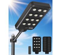 Gefolly G-13000W Farolas Solares Exteriores, 6500K Potente Farola Solar con Sensor de Movimiento & Mando a Distancia, IP67 Impermeable Foco Solar Luz de Seguridad para Jardín, Patio, Parcela
