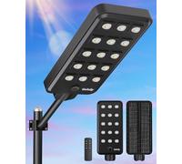 Gefolly G-15000W Farolas Solares Exteriores, 6500K Potente Farola Solar con Sensor de Movimiento & Mando a Distancia, IP67 Impermeable Foco Solar Luz de Seguridad para Jardín, Patio, Parcela