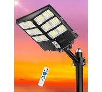 Gefolly SL-2100W Farolas Solares Exterior, Focos Solares Potentesde de Movimiento con 3 Modos Ajustables, IP67 Foco Solar Exterior Luz de Seguridad para Camino Terraza