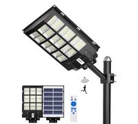 Gefolly SL-3900W Farolas Solares Exterior, 6500K Focos Solares Potentesde de Movimiento con 3 Modos Ajustables, IP67 Foco Solar Exterior Luz de Seguridad para Camino Terraza