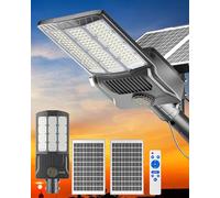 Gefolly SL-8900W Farolas Solares Exterior, Luz Solar Exterior con Control Remoto, 6500K IP67 Farolas Potente Impermeable, Foco LED Para Jardín Para Jardín, Garaje
