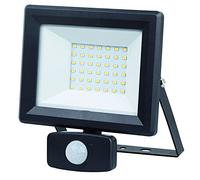 GEFOM 400292 - Proyector LED de pared (30 W, con detector de movimiento), color negro