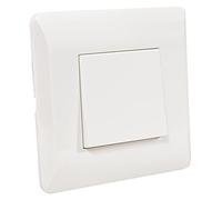 Gefom - Interruptor pulsador empotrable, color blanco