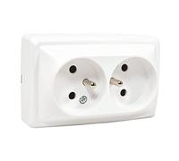 GEFOM - Toma doble de 16 A + tierra sobresaliente