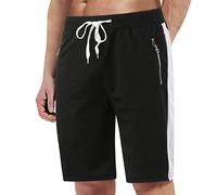 Gefomuofe Bañador para hombre 3/4 de secado rápido, pantalones cortos de playa de gran tamaño, pantalones cortos de playa de un solo color, pantalones cortos deportivos ligeros, transpirables,