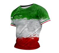 Gefomuofe Camiseta de algodón italiana personalizable con nombre y número para hombre, manga corta para hombre, camiseta de la selección nacional italiana, camiseta fuerza Europa Liga Tema Italia