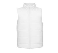 Gefomuofe Chaleco de plumas para hombre con capucha y cuello alto, chaleco sin mangas para exteriores, brillante, cálido, impermeable, sin mangas, para exteriores, chaleco deportivo, Blanco, XXXL