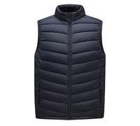 Gefomuofe Chaleco de plumón para hombre Bodywarmer Chaleco acolchado Chaleco de plumón Elegante Tallas grandes Chaleco acolchado Repelente al agua Chaqueta exterior sin mangas Chaleco acolchado ligero