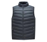 Gefomuofe Chaleco de plumón para hombre Bodywarmer Chaleco acolchado Chaleco de plumón Elegante Tallas grandes Chaleco acolchado Repelente al agua Chaqueta exterior sin mangas Chaleco acolchado ligero