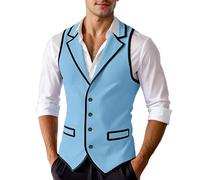 Gefomuofe Chaleco de punto para hombre Slim Classic Pullubder Otoño Invierno Jersey de Punto Slim Fit Chaleco Cálido Sudaderas Negocios Jersey de Trabajo de Color Sólido, azul claro, XL