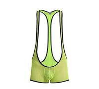 Gefomuofe Hombres String Mankini Divertido Traje de Baño Tankini Shorts de Lucha Libre Singlet Body Straps Jumpsuits Borat Mankini Ropa Interior Hombres V Sling Una Pieza Borat Traje de Baño Monos,
