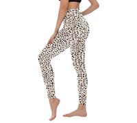 Gefomuofe Leggings para mujer, diseño de leopardo, pantalones de fiesta, estampado de leopardo, pantalones de yoga, mallas deportivas, largos, suaves, pantalones elásticos, pantalones deportivos,