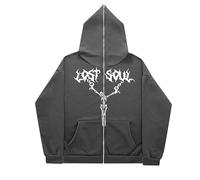 Gefomuofe Minus-Two Cargo Sudadera con Capucha Hombre Menos Dos Sudadera con Capucha Y2K Sudadera Hip Hop Streetwear Urban Jersey Unisex Casual Chaqueta Vintage Chaqueta de Ropa de Calle para Niñas y