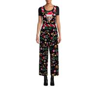 Gefomuofe Onesie - Mono largo de Navidad para mujer, para otoño e invierno, elegante disfraz de Navidad, con pantalones rectos, mono ancho con estampado, Rosa intenso., XL