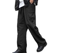 Gefomuofe Pantalones cargo para hombre, pantalones holgados con cintura elástica y varios bolsillos, pantalones de tiempo libre, cómodos pantalones de tela, pantalones de sudadera, pantalones de