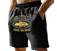 Gefomuofe Pantalones cortos cargo para hombre, pantalones cortos de verano, pantalones cortos cargo con patrón de letras Y2K Hip Hop Vintage Streetwear con cordón, ligeros, XL Negro