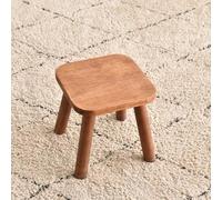GeFSDOU 1 taburete cambiador de zapatos de madera maciza, pequeño taburete de color nogal para sala de estar, entrada, baño, dormitorio, cocina