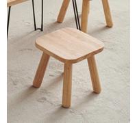 GeFSDOU 1 taburete cambiador de zapatos de madera maciza, pequeño taburete de color nogal para sala de estar, entrada, baño, dormitorio, cocina