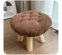 GeFSDOU Creative Nordic - Taburete pequeño de madera maciza, esférico, extraíble, lavable, redondo, puf
