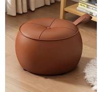 GeFSDOU Hogar bajo para zapatos, redondo, ligero, de lujo, para sala de estar, sofá, mesa de centro, taburete simple de calabaza