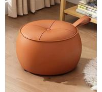 GeFSDOU Hogar bajo para zapatos, redondo, ligero, de lujo, para sala de estar, sofá, mesa de centro, taburete simple de calabaza