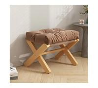 GeFSDOU Silla de maquillaje pequeña para sofá, mesa de té, reposapiés, cambiador de zapatos, taburete plegable para sala de estar, puerta