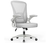 GeFSDOU Silla ergonómica de oficina con reposabrazos abatible de 90°, soporte lumbar, silla de oficina, cojín de asiento acolchado, sillas de juego para el hogar