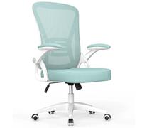 GeFSDOU Silla ergonómica de oficina con reposabrazos abatible de 90°, soporte lumbar, silla de oficina, cojín de asiento acolchado, sillas de juego para el hogar