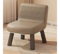 GeFSDOU Taburete cambiador de zapatos de madera maciza de cuero pequeño de color nogal para sala de estar, entrada, baño, dormitorio, cocina