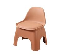 GeFSDOU Taburete circular de plástico, silla para el hogar, taburete pequeño, silla de respaldo, portátil, duradero, adecuado para sala de estar, baño