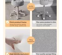 GeFSDOU Taburete de maquillaje ligero de lujo de alta gama para mujer, taburete moderno y simple, silla de salón de tamaño pequeño