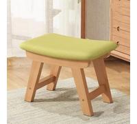GeFSDOU Taburete pequeño de tela creativo para el hogar, taburete de mesa de té, taburete de madera maciza para sala de estar, sofá moderno y simple