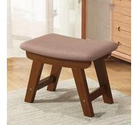 GeFSDOU Taburete pequeño de tela creativo para el hogar, taburete de mesa de té, taburete de madera maciza para sala de estar, sofá moderno y simple