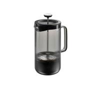 GEFU Cafetera CRISTIANO 1000 ml - French Press de vidrio borosilicato soplado a mano en gris ahumado, resistente al calor, apta para lavavajillas