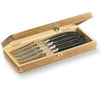 GEFU Juego de 4 cuchillos chuleteros en un elegante caja de madera