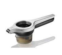 GEFU Lemon Pro - Exprimidor manual de acero inoxidable con principio inverso | Para limones, naranjas, limas, con recipiente colector | ergonómico